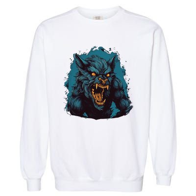 Funny Halloween Party With This Cool Werewolf Costume Garment-Dyed Sweatshirt