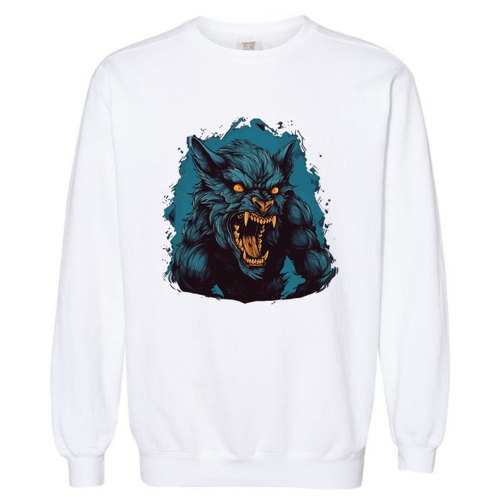 Funny Halloween Party With This Cool Werewolf Costume Garment-Dyed Sweatshirt