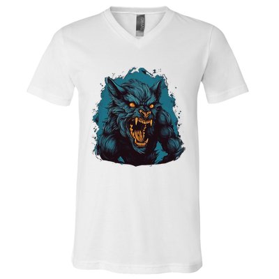 Funny Halloween Party With This Cool Werewolf Costume V-Neck T-Shirt