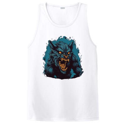 Funny Halloween Party With This Cool Werewolf Costume PosiCharge Competitor Tank