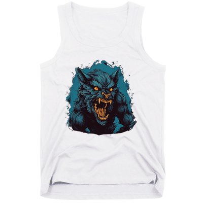 Funny Halloween Party With This Cool Werewolf Costume Tank Top