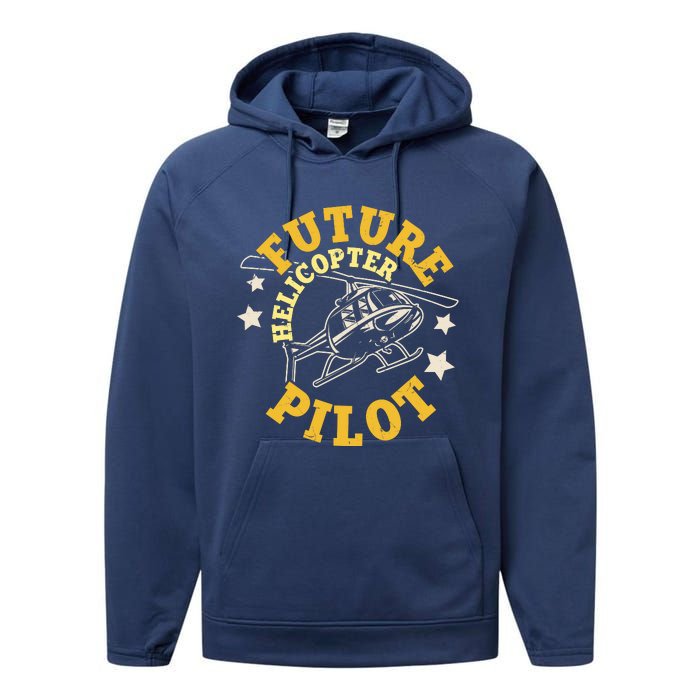 Future Helicopter Pilot Performance Fleece Hoodie