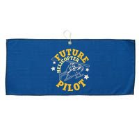 Future Helicopter Pilot Large Microfiber Waffle Golf Towel