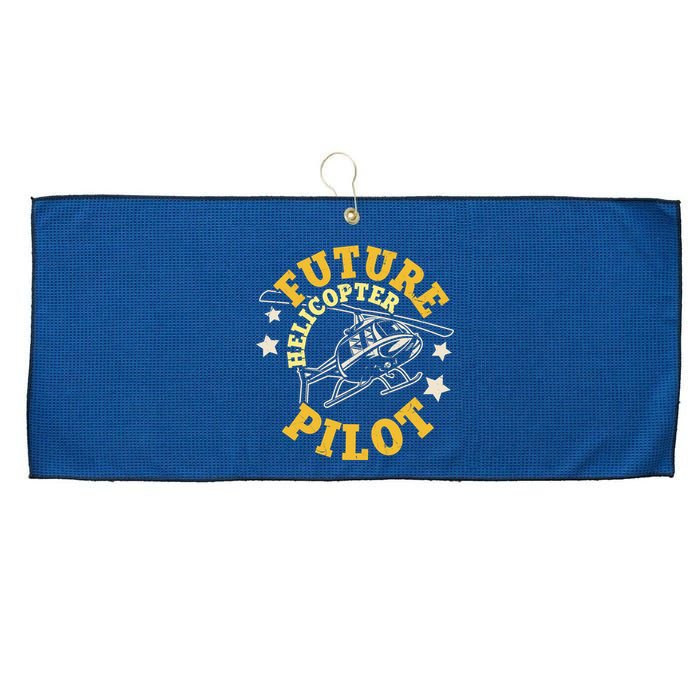 Future Helicopter Pilot Large Microfiber Waffle Golf Towel