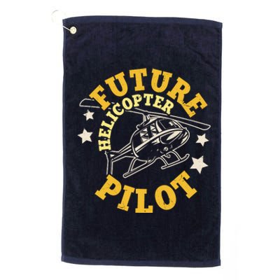 Future Helicopter Pilot Platinum Collection Golf Towel