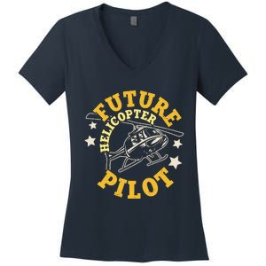 Future Helicopter Pilot Women's V-Neck T-Shirt