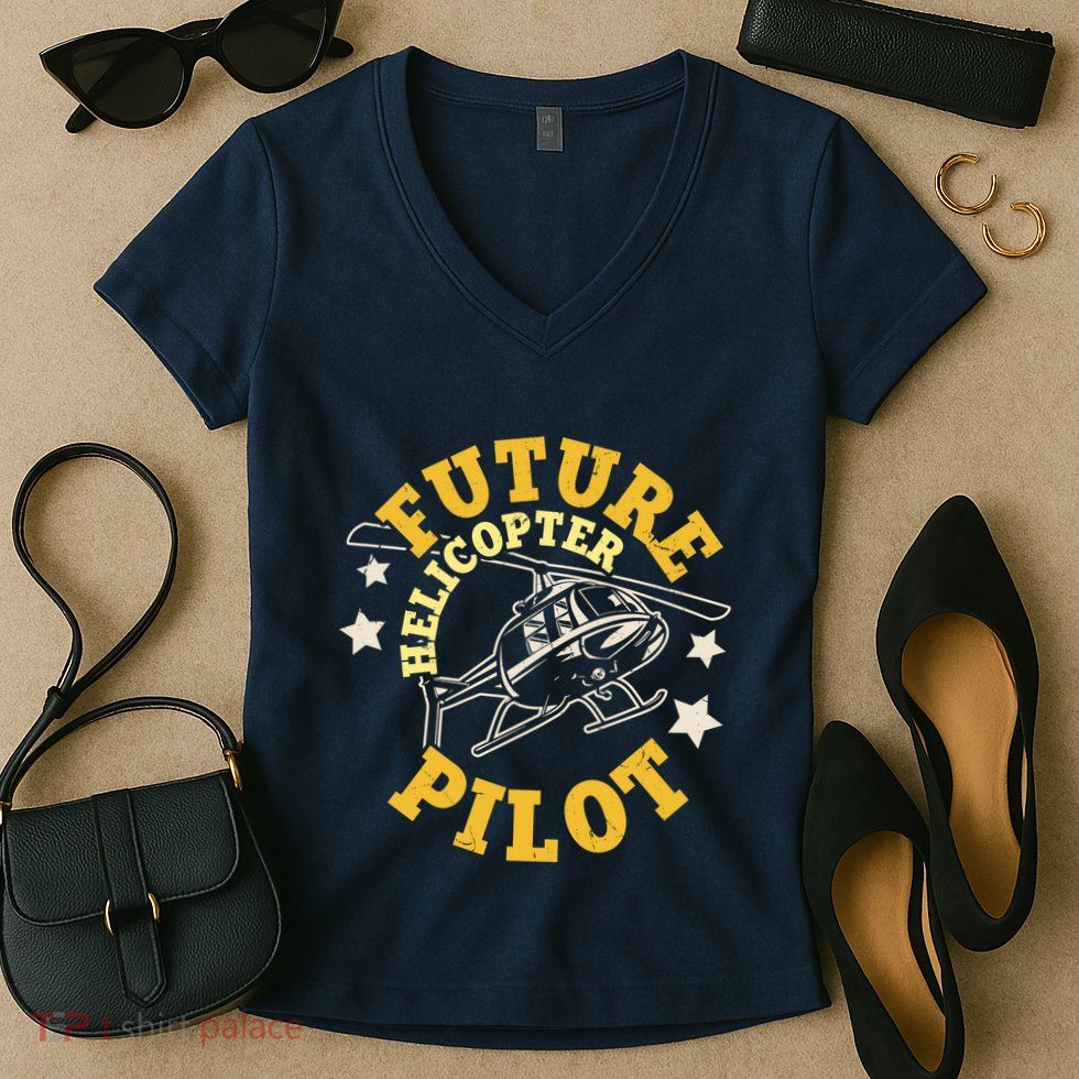 Future Helicopter Pilot Women's V-Neck T-Shirt