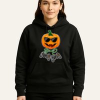 Funny Halloween Pumpkin Video Gamer Hoodie