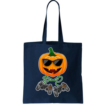 Funny Halloween Pumpkin Video Gamer Tote Bag