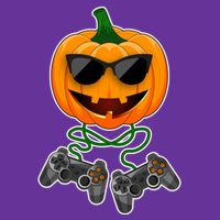 Funny Halloween Pumpkin Video Gamer Performance Shirt