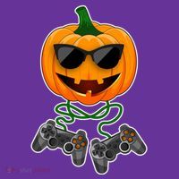 Funny Halloween Pumpkin Video Gamer Tall T-Shirt