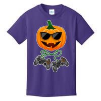 Funny Halloween Pumpkin Video Gamer Kids T-Shirt