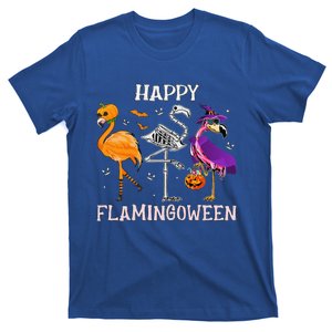 Flamingoween Halloween Pink Flamingo Costume Skeleton Witch T-Shirt