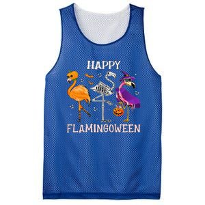 Flamingoween Halloween Pink Flamingo Costume Skeleton Witch Mesh Reversible Basketball Jersey Tank