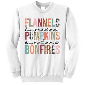 Flannels Hayrides Pumpkins Sweaters Bonfires Fall Autumn Sweatshirt