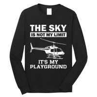 Funny Helicopter Pilot Gift For Men Women Chopper Lovers Long Sleeve Shirt