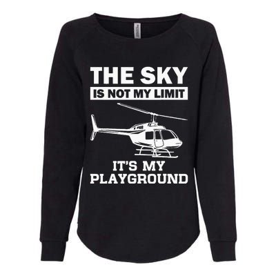 Funny Helicopter Pilot Gift For Men Women Chopper Lovers Womens California Wash Sweatshirt