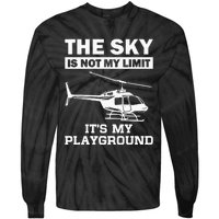 Funny Helicopter Pilot Gift For Men Women Chopper Lovers Tie-Dye Long Sleeve Shirt