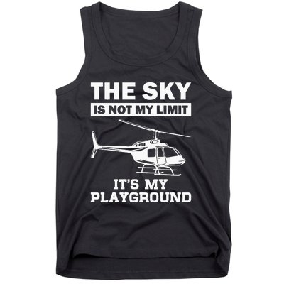 Funny Helicopter Pilot Gift For Men Women Chopper Lovers Tank Top