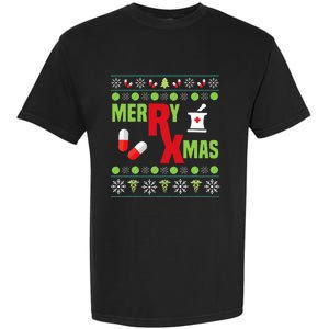 Festive Holiday Pharmacy Ugly Sweater Garment-Dyed Heavyweight T-Shirt