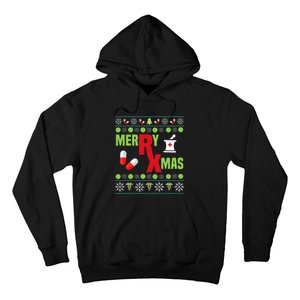 Festive Holiday Pharmacy Ugly Sweater Hoodie