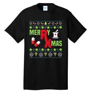 Festive Holiday Pharmacy Ugly Sweater Tall T-Shirt