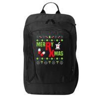 Festive Holiday Pharmacy Ugly Sweater City Backpack