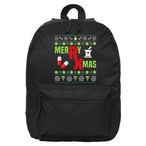 Festive Holiday Pharmacy Ugly Sweater 16 in Basic Backpack