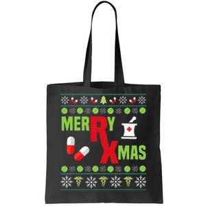 Festive Holiday Pharmacy Ugly Sweater Tote Bag