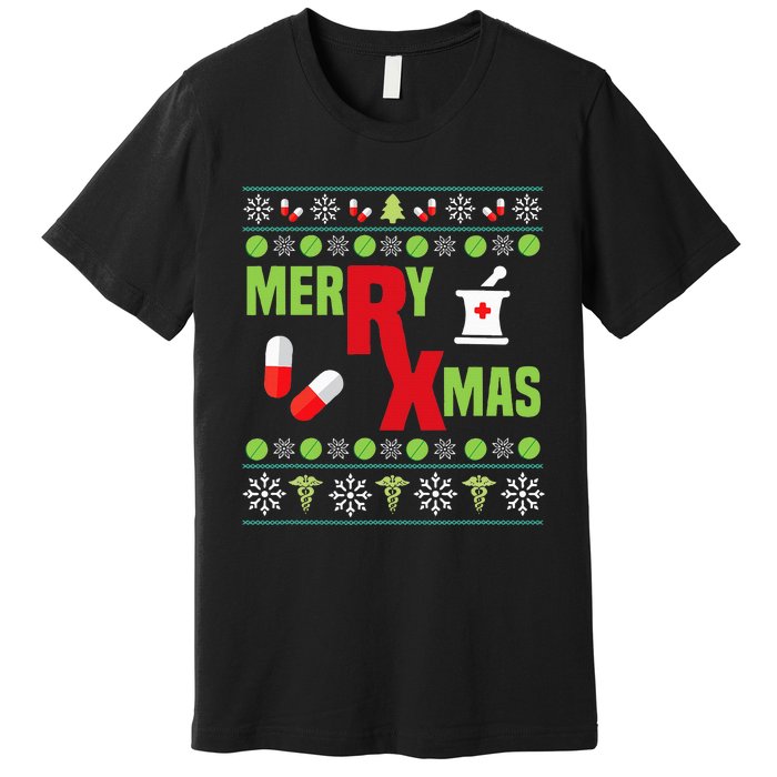 Festive Holiday Pharmacy Ugly Sweater Premium T-Shirt