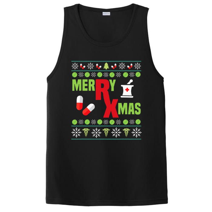 Festive Holiday Pharmacy Ugly Sweater PosiCharge Competitor Tank