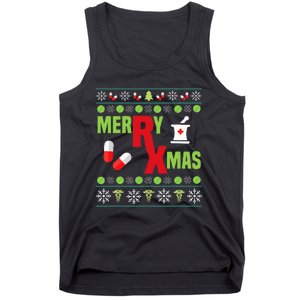 Festive Holiday Pharmacy Ugly Sweater Tank Top