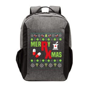 Festive Holiday Pharmacy Ugly Sweater Vector Backpack