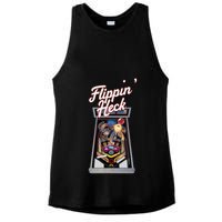 Flippin Heck Pinball Machine Gaming Arcade Ladies PosiCharge Tri-Blend Wicking Tank