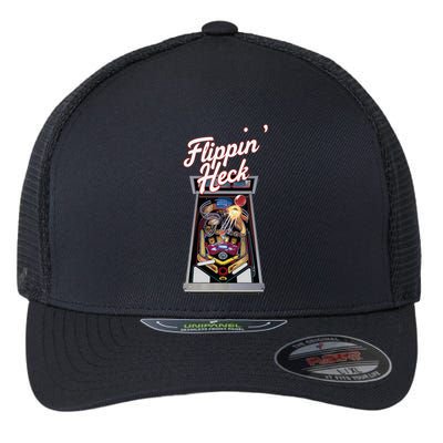 Flippin Heck Pinball Machine Gaming Arcade Flexfit Unipanel Trucker Cap