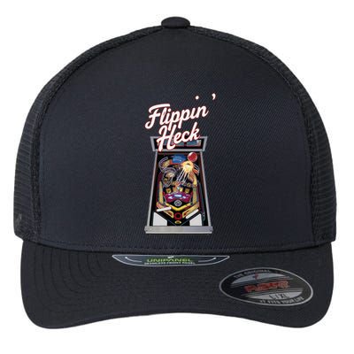 Flippin Heck Pinball Machine Gaming Arcade Flexfit Unipanel Trucker Cap