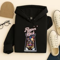 Flippin Heck Pinball Machine Gaming Arcade Hoodie