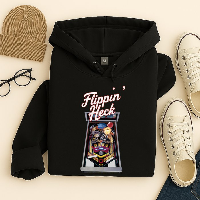 Flippin Heck Pinball Machine Gaming Arcade Hoodie