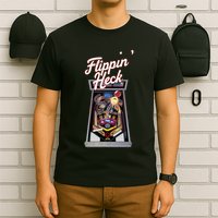 Flippin Heck Pinball Machine Gaming Arcade T-Shirt