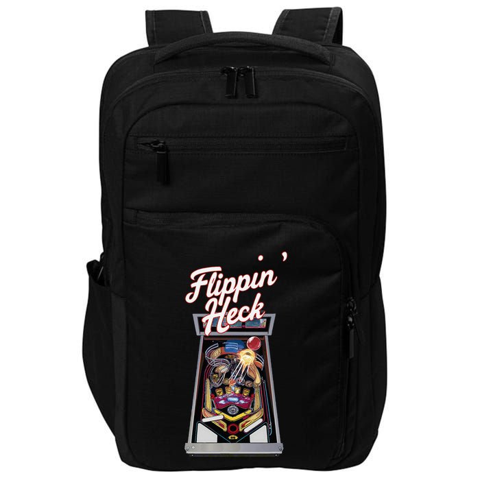 Flippin Heck Pinball Machine Gaming Arcade Impact Tech Backpack
