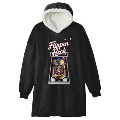 Flippin Heck Pinball Machine Gaming Arcade Hooded Wearable Blanket