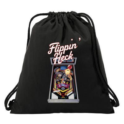 Flippin Heck Pinball Machine Gaming Arcade Drawstring Bag