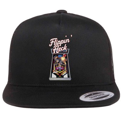 Flippin Heck Pinball Machine Gaming Arcade Flatbill Hat