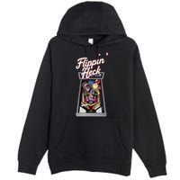 Flippin Heck Pinball Machine Gaming Arcade Premium Pullover Hoodie