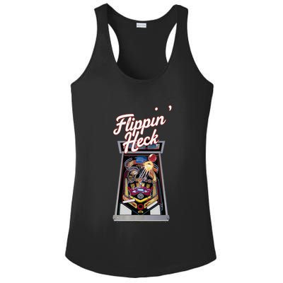 Flippin Heck Pinball Machine Gaming Arcade Ladies PosiCharge Competitor Racerback Tank