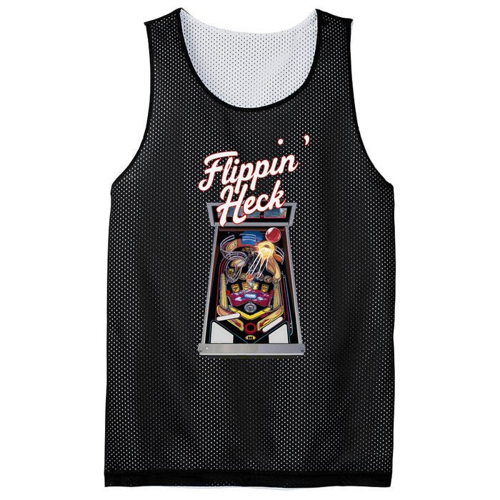 Flippin Heck Pinball Machine Gaming Arcade Mesh Reversible Basketball Jersey Tank