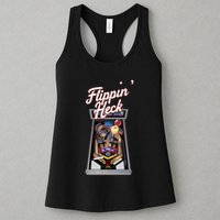 Flippin Heck Pinball Machine Gaming Arcade Womens Tank Top
