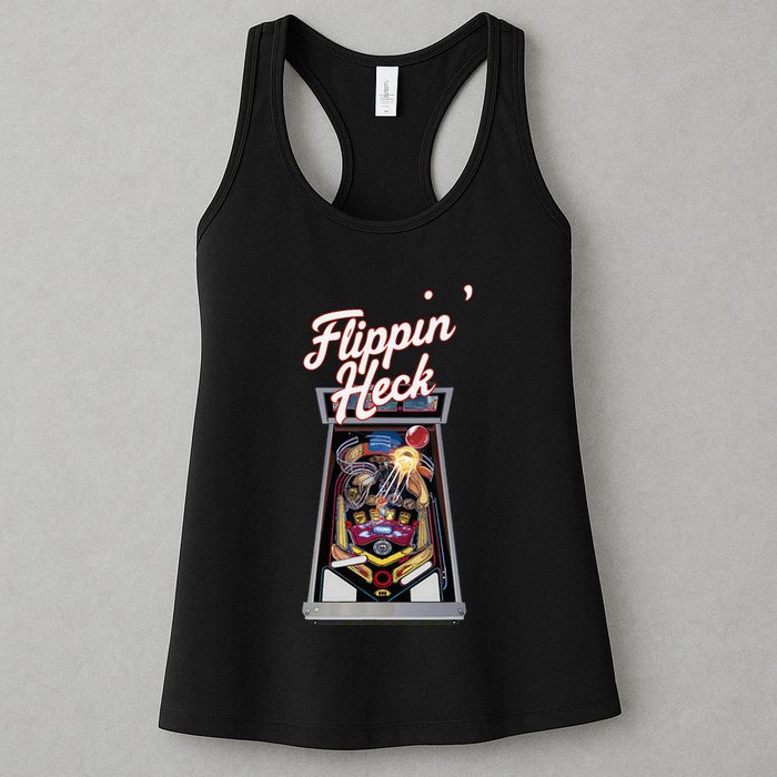 Flippin Heck Pinball Machine Gaming Arcade Womens Tank Top