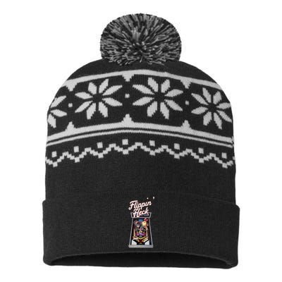 Flippin Heck Pinball Machine Gaming Arcade USA-Made Snowflake Beanie