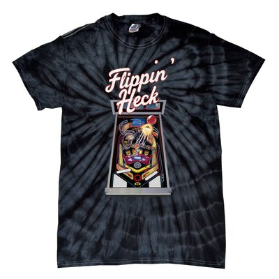 Flippin Heck Pinball Machine Gaming Arcade Tie-Dye T-Shirt